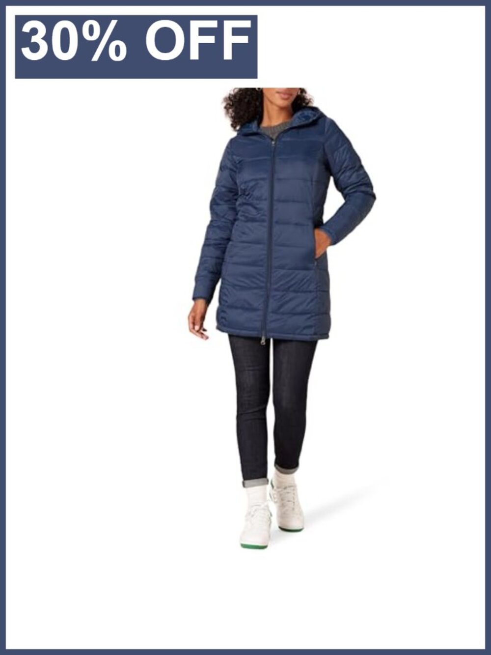 Lightweight Water-Resistant Packable Hooded Puffer Coat Plus Size